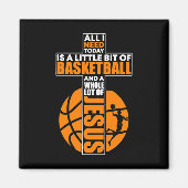 Basketball Christlich Cross Magnet (Vorne)