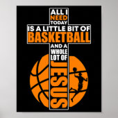 Basketball Christlich Cross Poster (Vorne)