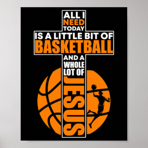 Basketball Christlich Cross Poster