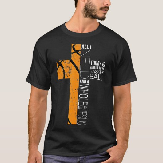 Basketball Christliche Geschenke Lustige Sprüche K T-Shirt (Vorderseite)