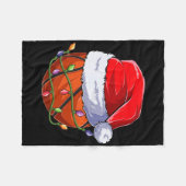 Basketball Christmas Boy Apparel, Funny Santa Srt Fleecedecke (Vorderseite (Horizontal))