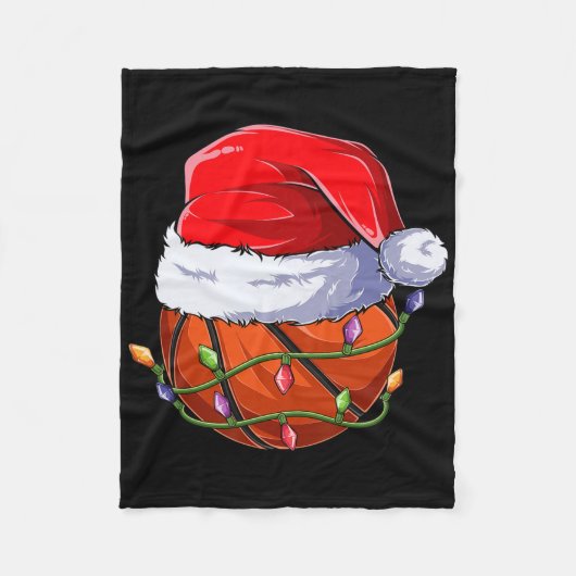 Basketball Christmas Boy Apparel, Funny Santa Srt Fleecedecke (Vorderseite)
