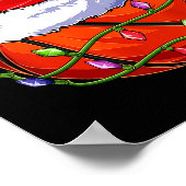 Basketball Christmas Boy Apparel, Funny Santa Srt Poster (Ecke)
