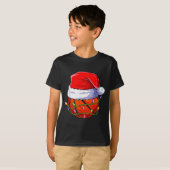 Basketball Christmas Boy Apparel, Funny Santa Srt T-Shirt (Vorne ganz)