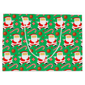 Basketball Christmas Holiday Große Geschenktüte (Rückseite)