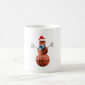 Basketball Christmas Snowman Kaffeetasse (Mittel)
