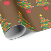 Basketball Christmas Tree Geschenkpapier (Rolleneckpunkt)