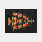 Basketball Christmas Tree Lights Srts Player Xmas Fleecedecke (Vorderseite (Horizontal))