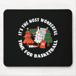 Basketball Christmas Trees Graphic - Basketball Pl Mousepad
