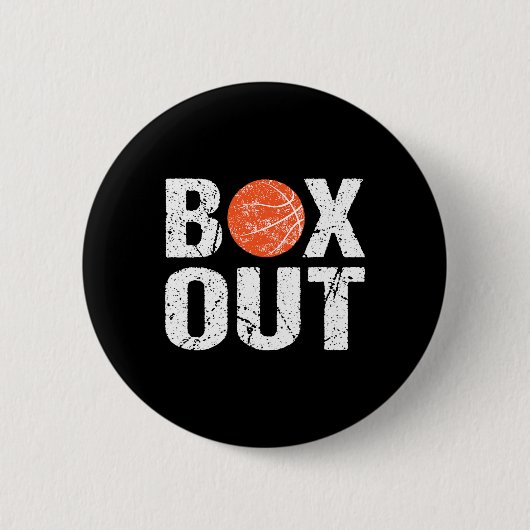 Basketball Coach Box Out Sprichwort Neuheit Gesche Button (Vorderseite)