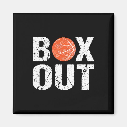 Basketball Coach Box Out Sprichwort Neuheit Gesche Magnet (Vorne)
