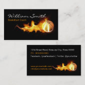 Basketball Coach Business Card Visitenkarte (Vorne/Hinten)