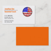 Basketball Coach Business Card Visitenkarte (Vorne/Hinten)