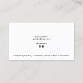 Basketball Coach Business Card Visitenkarte (Rückseite)