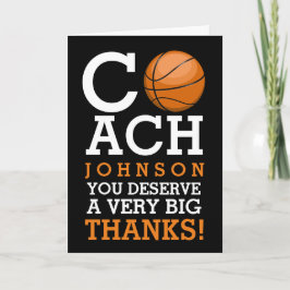 Basketball Coach Custom Bold Vielen Dank Dankeskarte