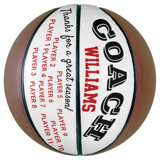 Basketball Coach Custom Dankeschön Geschenk - Ball (Vertikal)