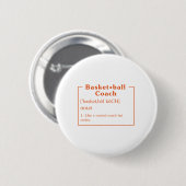 Basketball-Coach Definition Basketball Shirt Baske Button (Vorne & Hinten)