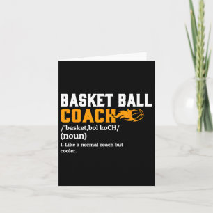 Basketball-Coach Definition Geschenk Spaß Basketba Karte