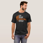 Basketball Coach Eat Sleep Basketball Repeat Baske T-Shirt (Vorne ganz)