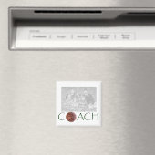 BASKETBALL Coach Foto Magnet. Magnet (In Situ (Geschirrspüler))