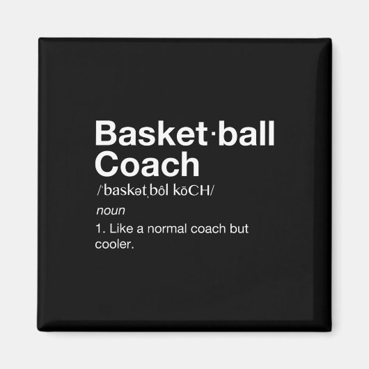 Basketball-Coach Geschenk Spaß Basketball Definiti Magnet (Vorne)
