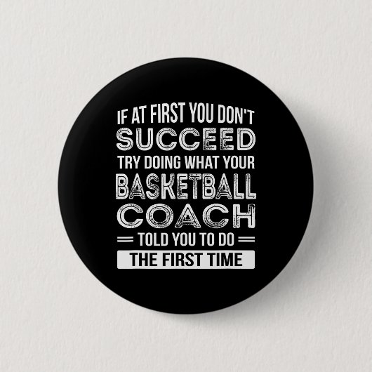 Basketball Coach Geschenk Spaß Danke, Geschenk Button (Vorderseite)