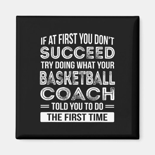 Basketball Coach Geschenk Spaß Danke, Geschenk Magnet (Vorne)