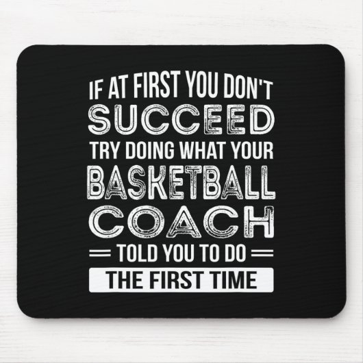 Basketball Coach Geschenk Spaß Danke, Geschenk Mousepad (Vorne)
