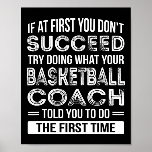 Basketball Coach Geschenk Spaß Danke, Geschenk Poster (Vorne)