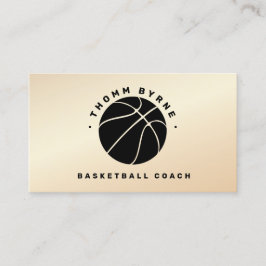 Basketball Coach Gold Business Card Visitenkarte