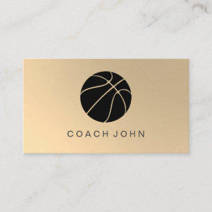 Basketball Coach Gold Imitate Business Card Visitenkarte