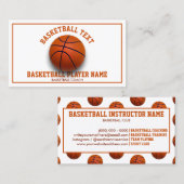 Basketball Coach Illustration for Teams and Lesson Visitenkarte (Vorne/Hinten)