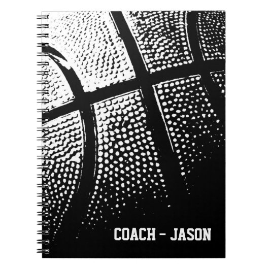 Basketball-Coach-Notizbuch | PERSONALISIERT Notizblock (Vorderseite)