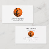 Basketball Coach Personal Trainer Moderner Trend Visitenkarte (Vorne/Hinten)