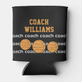 Basketball Coach Personalisierter Name kann färben Dosenkühler (Vorderseite)