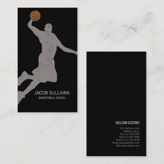 Basketball Coach Scout Professional Sports Visitenkarte (Vorne/Hinten)