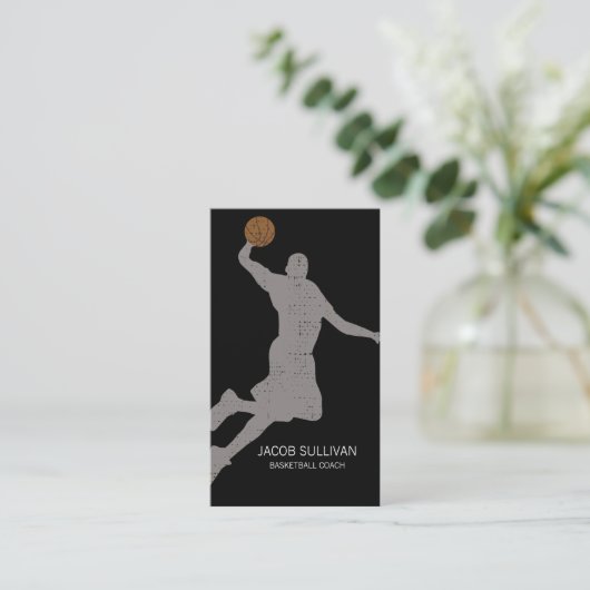 Basketball Coach Scout Professional Sports Visitenkarte (Stehend Vorderseite)