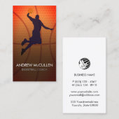 Basketball Coach Sports Scout Visitenkarte (Vorne/Hinten)