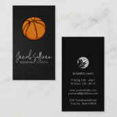 Basketball Coach Sports Scout Visitenkarte (Vorne/Hinten)