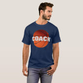 Basketball Coach T - Shirt - Navy Blue Color (Vorne ganz)