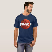Basketball Coach T - Shirt - Navy Blue T-Shirts (Vorne ganz)