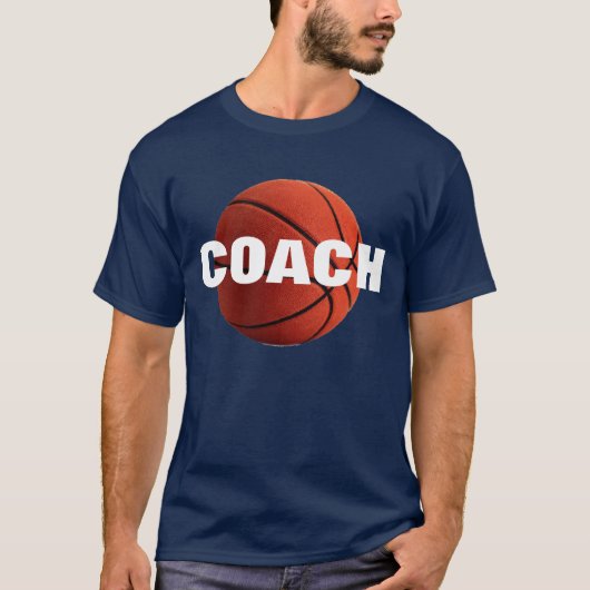 Basketball Coach T - Shirt - Navy Blue T-Shirts (Vorderseite)