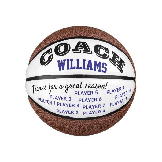 Basketball Coach Team Custom danke Geschenk (Vorderseite)