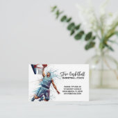 Basketball Coach Trainer Visitenkarte (Stehend Vorderseite)