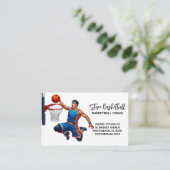 Basketball Coach Trainer Visitenkarte (Stehend Vorderseite)