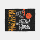 Basketball Coach Voice Fleecedecke (Vorderseite (Horizontal))