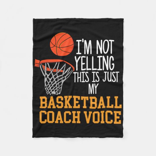 Basketball Coach Voice Fleecedecke (Vorderseite)