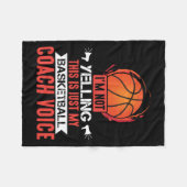 Basketball Coach Voice Fleecedecke (Vorderseite (Horizontal))