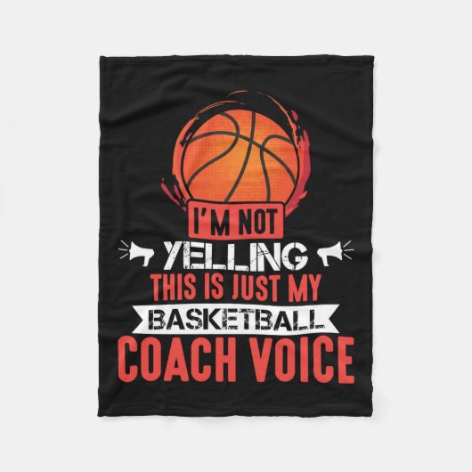 Basketball Coach Voice Fleecedecke (Vorderseite)