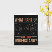 Basketball Coach What Part Of Dont You Understand Karte (Gelbe Blume)